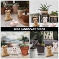 thumbnail image 3 of Multi Succulent Micro Landscape Adorns Bunny Decor for Home with 12Pcs, 3 of 5