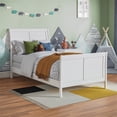 thumbnail image 1 of AFI Portland Twin Wood Foundation Bed Frame with Matching Footboard White, 1 of 13