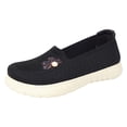 thumbnail image 4 of Orthopedic Shoes for Women Slip on Platform Casual Flat Round Toe Cute Knit Mesh Dress Loafers Comfortable Walking Fashion Shoes Black Size 7, 4 of 4