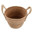 thumbnail image 5 of HONMEET Large Round Wicker Basket Brown Rattan Planter for Home Organization and Storage, Decorative Container, 5 of 8