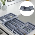 thumbnail image 2 of Trendix Office Supplies Crafts Storage Case Storage Tray, Foldable Jewelry Storage Box Multi Compartments 2 Tiers, Adjustable, 2 of 5