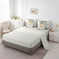 thumbnail image 5 of Manfei Cartoon Giraffe Lions 7 Pieces Bedding Comforter Set,Cute Fox Hippopotamus Full Bedding Set,Jungle Animal Fitted Sheet Flat Sheet For Kids,Super Cozy Room Decor Reversible, 5 of 8