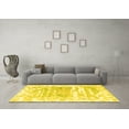 thumbnail image 3 of Ahgly Company Indoor Square Persian Yellow Bohemian Area Rugs, 6' Square, 3 of 4