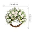 thumbnail image 3 of Guirnaldas 2025 de seda con rosas de imitación y peonías para decoración de puertas, bodas, festivales, fiestas, colgantes de pared, con forma de anillo de rosas de imitación., 3 of 7