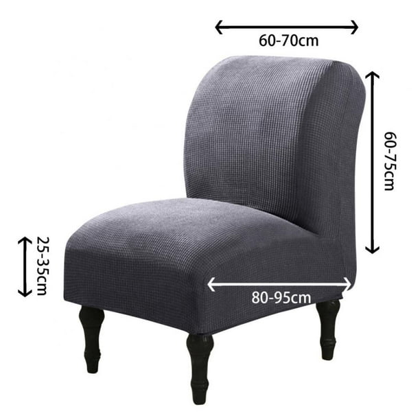 Armless Accent Slipper Chair Cover Slipcover Stretch Spandex