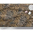thumbnail image 3 of Soimoi Velvet Fabric Leopard & Tiger Animal Skin Print Fabric by The Yard 58 Inch Wide, 3 of 3