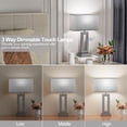 thumbnail image 2 of Set de 2 Lámparas de Mesa para Dormitorio Seealle Gris con Control Táctil y USB C+A, 2 of 7