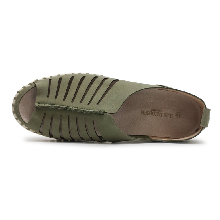Ilse Jacobsen HORNBAEK Women's Tulip 9376 Platform Slip-On Sandal - Open Toe Summer Slide