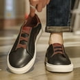 thumbnail image 6 of Men's Summer Casual Loafers Slip On Leather Shoes Lightweight Driving Shoes Male Casual Sneakers Flats Walking Shoes, 6 of 8
