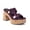 Purple, variant on Women Pearls Buckles Block Mule Sandals Slip-on Cork Platform Heels Square Open Toe Elegant Vacation Wedding Shoes Size 13 Purple