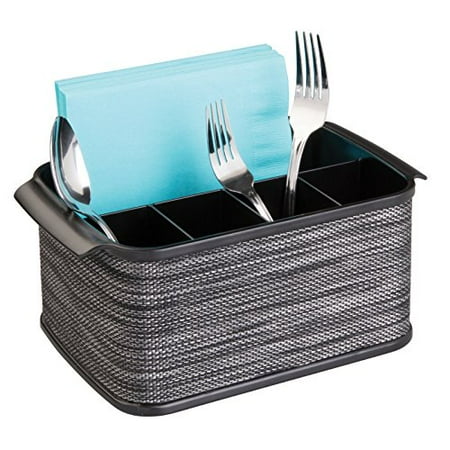 Mdesign Silverware Flatware Caddy Organizer For Kitchen Countertop Storage Dining Table Black Mdesign Silverware Flatware Caddy Organizer For Kitchen Countertop Storage Dining Table Black