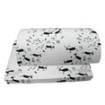 thumbnail image 4 of Prehistoric Art Foot Rest, Monochrome Motifs of Reindeer Fish Warriors Pattern, Non-Slip Backing Adjustable Ergonomic Memory Foam Leg Support for Office, Charcoal Grey and White, by Ambesonne, 4 of 5