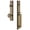 Vintage Brass, variant on Grandeur 845439 Carre Solid Brass Rose Keyed Entry Single Cylinder Full Plate "D" Grip