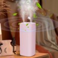 thumbnail image 3 of PureCasa Household Aroma Diffusers 40-90ml/h Sprayer, 600ml Large Capacity Double-Hole USB Aromatherapy Oil Diffuser 2-Gear Adjustment Portable Humidifiers for Bedroom, 1PC, Pink, 3"x3"x6.8", 3 of 4