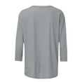 thumbnail image 6 of Ichuanyi Womens 3/4 Sleeve Tops Crewneck Summer Floral Print Casual Tee Shirts Loose Dressy Tunic Trendy Blouse Top, 6 of 7