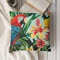 thumbnail image 3 of SHANXI  Throw Pillow Covers Tropical Palm Tree Parrot Toucan Bird Summer Design Square Pillowcase for Home Decor Sofa Car Bedroom Pillow case 24x24in, 3 of 5