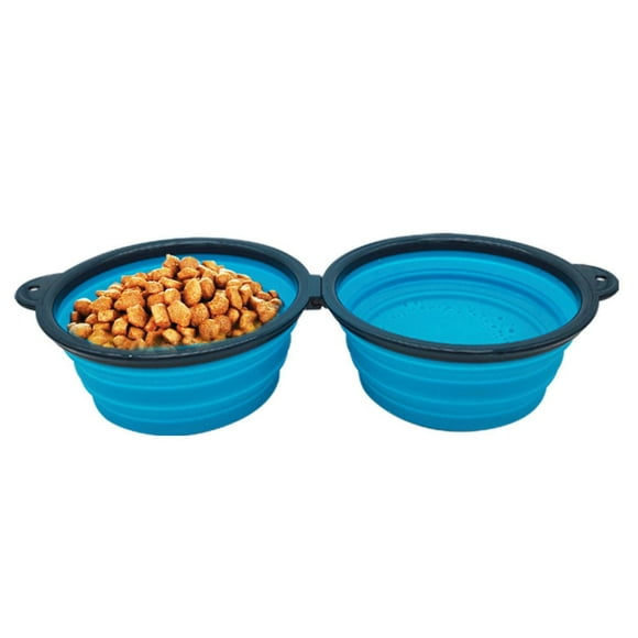 Ensemble de bol double pliable pour chiens Wahl Nourriture et eau en route