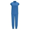 thumbnail image 4 of FNFYFH Scrubs Sets for Women Cap Sleeve V Neck Scrub Tops and Drawstring Jogger Pants Nurse Uniform with Pockets, 4 of 9
