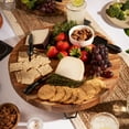 thumbnail image 5 of Twine Acacia Footed Cheese Board and Knife Set for Charcuterie, Party Gifts, 5 of 8