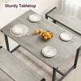 thumbnail image 3 of 3-Piece Rectangular Dining Room Table Set with 2 Sturdy Benches,Kitchen Table Set for Small Space, Apartment, 3 of 6