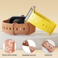thumbnail image 3 of Correa Con Grabado Floral Compatible Con Apple Watch Band De 38 Mm, 40 Mm, 41 Mm, 42 Mm, 44 Mm, 45 Mm, 46 Mm, 49 Mm, Correa De Silicona Brillante Con Diseño De Flores Silvestres Para Iwatch Band Serie, 3 of 5