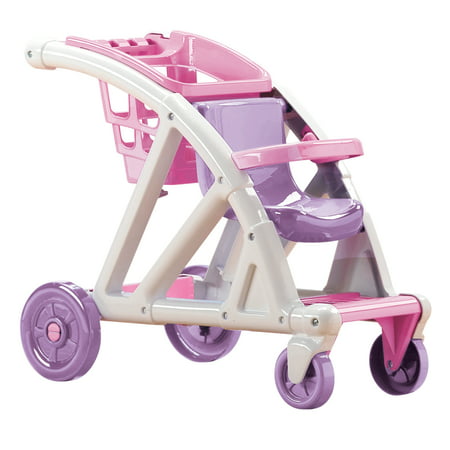 American Plastic Toys Shop With Me Doll Stroller with Shopping