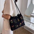 thumbnail image 1 of Bolso bordado para mujer, cierre de cerrojo, Bolso Floral Retro de lona, ​​Bolso de citas para mujer, 1 of 8