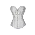 thumbnail image 1 of Bowanadacles Women's Vintage Overbust Corset Classic Bustier Steel Bones Lace Up Top, 1 of 4