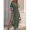 Army Green, variant on Green Womens Floral Print V-Neck Wrap Midi Dress With Slit