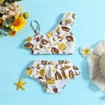 thumbnail image 2 of Toddler Summer Girls Cartoon Lemon Printed Ruffles Two Piece Swimwear Swimsuit Bikini Guard Kids Set up Apparel Swimming Suit Girls 14 Swimming Guard Long Sleeve Toddler Swim Suit Girl, 2 of 6