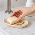 thumbnail image 2 of Creative Home Genuine Natural Champagne Marble Bar Soap Dish Soap Tray Holder, 2 of 11