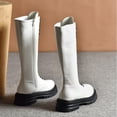 thumbnail image 6 of FRSASU Women's High Heel Knee High Boots with Non Slip Sole Punk Style Tall Boots for Party Evening and Casual White, 6 of 9
