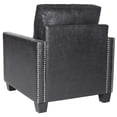 thumbnail image 6 of SAFAVIEH Horace Leather Club Chair Silver Nail Head Antique Black, 6 of 7