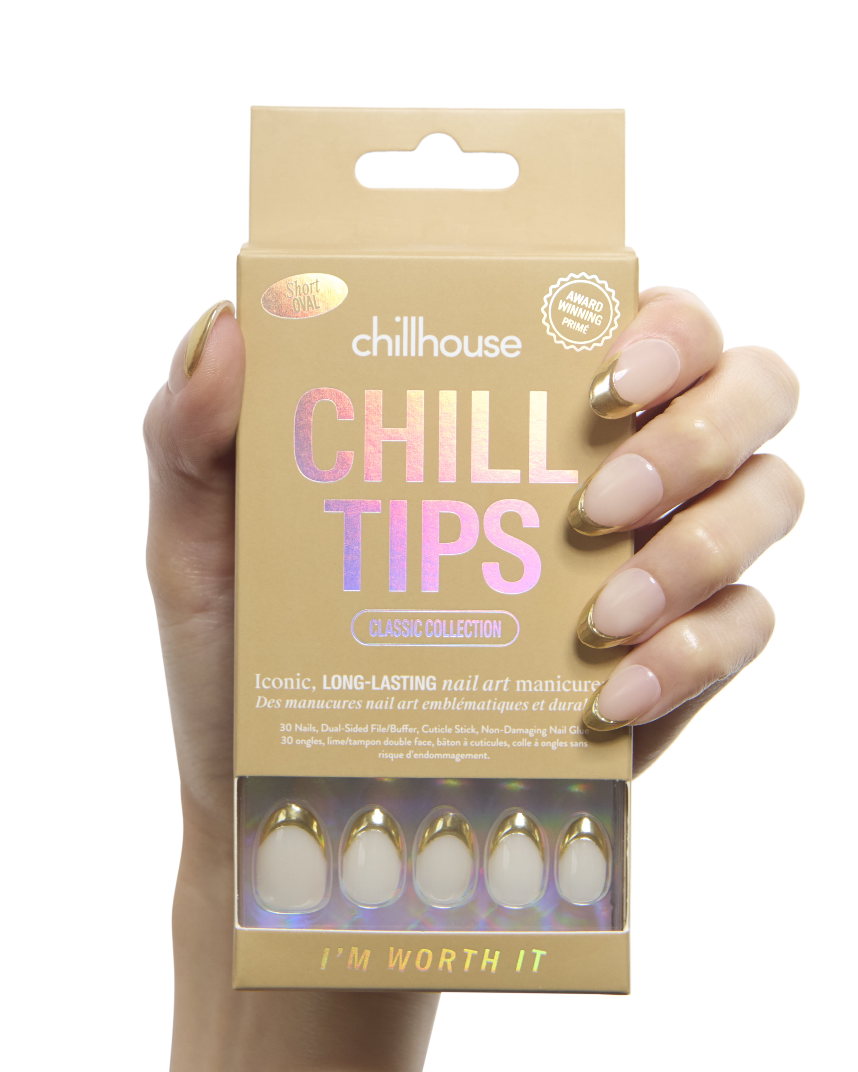Chillhouse - Ongles à coller - Ovales - I'm Worth It - 30 ongles