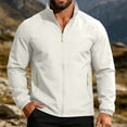thumbnail image 6 of Yungyresw Softshell Jacket Stand Collar Windbreaker Lightweight Men's Sports Jacket for Running Hiking, 6 of 8