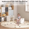 thumbnail image 4 of Weaning Table and Chair Set, Toddler Table and Chair Set, Furniture for Kids 1-3 Year Old, Kids Table and Chair Set for Reading White, 4 of 18