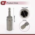 thumbnail image 4 of Unique Bargains 1 Pcs Socket de Impacto Herramienta Duradera 80mm Tono Plateado Acero de Cromo Vanadio 1/4" Hex Shank 6 Puntos 14mm para Reparación de Automóvil Motocicleta Dirtbike, 4 of 7