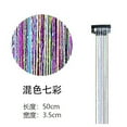 thumbnail image 1 of Xiao Hua 8 piezas de oropeles para el cabello con clip, extensiones de 20 pulgadas con brillo resistente al calor, accesorios para el cabello de fiesta para mujeres y niñas, colores mezclados., 1 of 2
