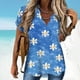 thumbnail image 2 of Tops ligeros lisos con volantes delanteros de manga corta con estampado floral informal de verano para mujer Pompotops  hkajfhjk471542, 2 of 5