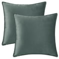 thumbnail image 2 of REGALWOVEN Set of 2 Velvet Throw Pillow Covers Decorative Solid Cushion Covers for Sofa Grey 16" x 16", 2 of 6