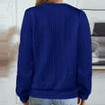thumbnail image 4 of Miluxas Womens Long Sleeve Knitted Zip up Cardigans Solid Color Lightweight Zipper Sweatshirts Jacket Blue L(L), 4 of 7