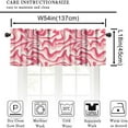 thumbnail image 6 of Retro 70s Groovy Window Valance Curtain Vintage Pink Abstract Modern Art Boho Spiral Swirl Waves Window Treatment Valances for Kitchen Living Room Café Décor 54x18inch, 6 of 6