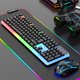thumbnail image 1 of Juego de teclado y ratón luminosos syligr Teclado flotante con sensación mecánica Ratón y teclado para juegos Luces RGB de colores Teclado con cable Ratón con cable, 1 of 8