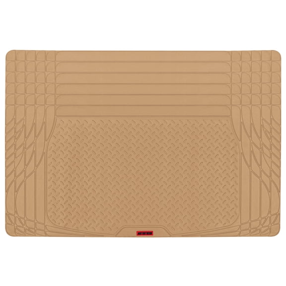 Motor Trend Heavy Duty Utility Cargo Liner Floor Mats for Car Truck SUV, Universal Trimmable to Fit, Foldable, Cargo & Trunk All Weather Protection, Beige (MT-786-BG)
