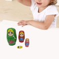 thumbnail image 6 of yotijay 4 Piece Russian Nesting Dolls Dolls Traditional Handmade Wooden Toys, Stackable, green, 6 of 9
