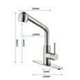 thumbnail image 2 of Fithood Single-Handle Pull-Out Sprayer Kitchen Faucet in Stainless, 2 of 5
