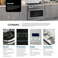 thumbnail image 4 of Cosmo 36 in. Stellar Collection 4.4 cu. ft. Dual Fuel Range, 5 Burners, Convection Oven, Textured Grip Handle, Stainless Steel, 4 of 12