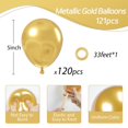 thumbnail image 2 of Globos Awenztech de látex dorado metálico de 5 pulgadas (12 cm), 120 unidades, 2 of 7