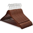 thumbnail image 1 of 10 perchas de madera maciza con ranuras, perchas vintage para camisas, sujetadores y abrigos., 1 of 5