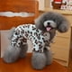 thumbnail image 1 of White with Chocolate Leopard Hooded Jumpsuit for Pet Dog -XXL Zulema none, 1 of 8